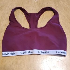 Calvin Klein sports bra size S maroon